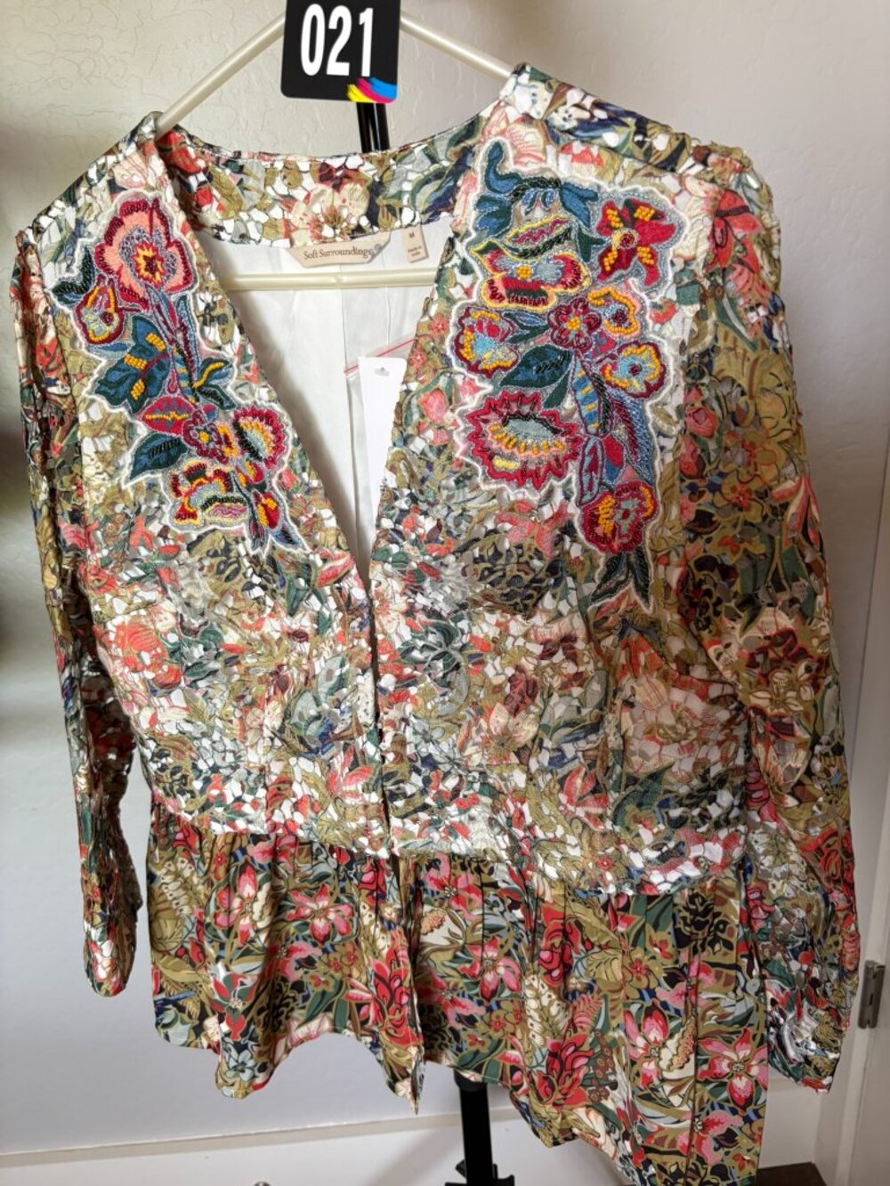Soft Surroundings Embroidered Jacket
